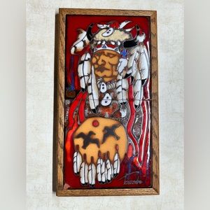 Vintage Tile wall hanging, coaster or trivet